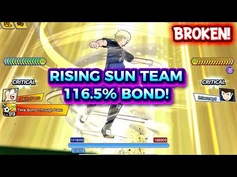 RANKED WITH RISING SUN TEAM 116.5% BOND. NEW META BROKEN? CAPTAIN TSUBASA DREAM TEAM