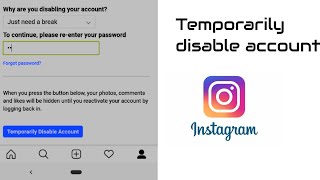 How To Temporarily Deactivate Instagram account on Android