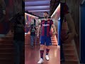 Kun Agüero walks the tunnel of Camp Nou for the first time as a Barça player