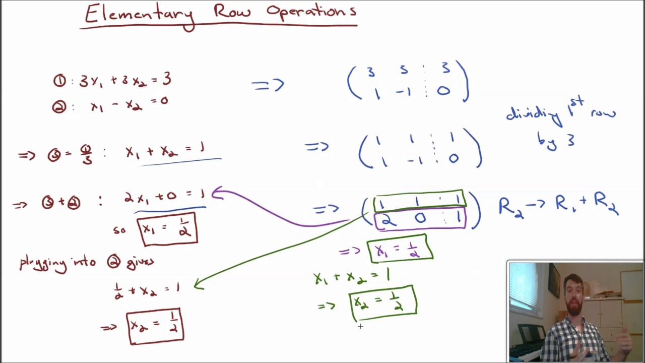 Using Elementary Row Operations to Solve Systems of Linear Equations