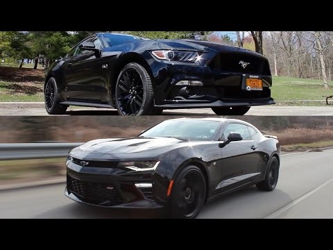 Comparing the 2016 Camaro to the 2015 Mustang!