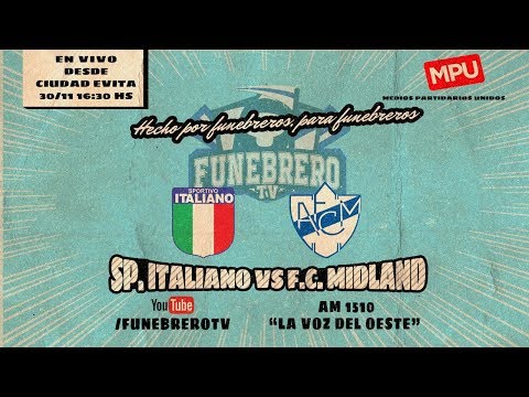 Sp. Italiano vs F.C. Midland  -en vivo -  18° Fecha - Torneo Apertura 2019 - Primera "C"