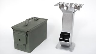 Ammo Can Rocket Stove plus Barbecue