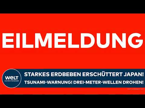 Video Thumbnail: JAPAN: Starkes Erdbeben der Stärke 7,5! Tsunami-Warnung! Drei-Meter-Wellen drohen!