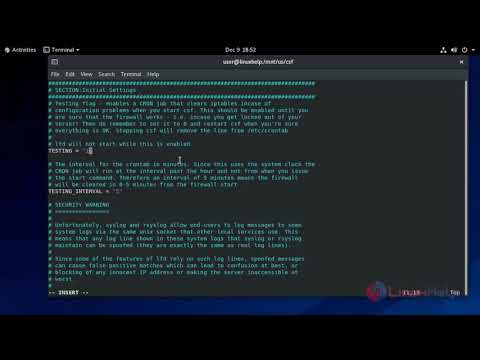 How to install and configure CSF on CentOS 8.1 | LinuxHelp Tutorials