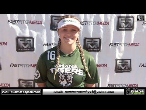 2023 Summer Lagomarsino 3.25 GPA Middle Infielder & Outfielder Softball Skills Video - Ohana Tigers