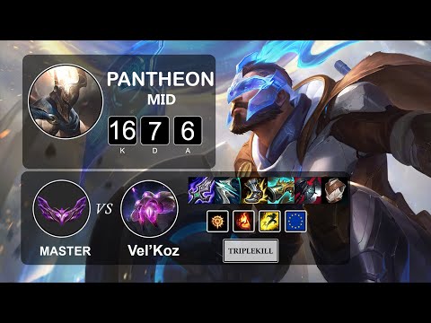 Mid Pantheon vs Vel'Koz - LOL EUW Master Season 12 Patch 12.2