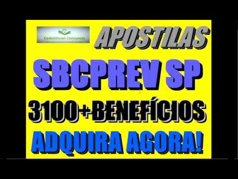 SBCPREV SP CONCURSO PÚBLICO INSTITUTO PREVIDÊNCIA MUNICÍPIO SÃO BERNARDO CAMPO AGENTE PREVIDENCIÁRIO