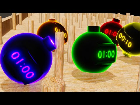 1 Minute Timer Bomb 💣 | Marble Bomb Race | 3D Timer
