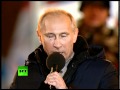 Video: Teary-eyed Putin addresses 110,000 crowd ...