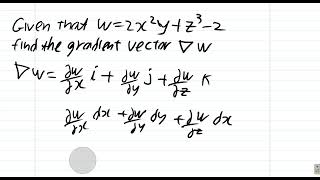 Calculus 2 May 2025 Question 2A Gradient Vector