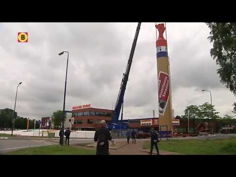 Gigantische kaneelstok van 30 meter hoog geplaatst in Oosterhout