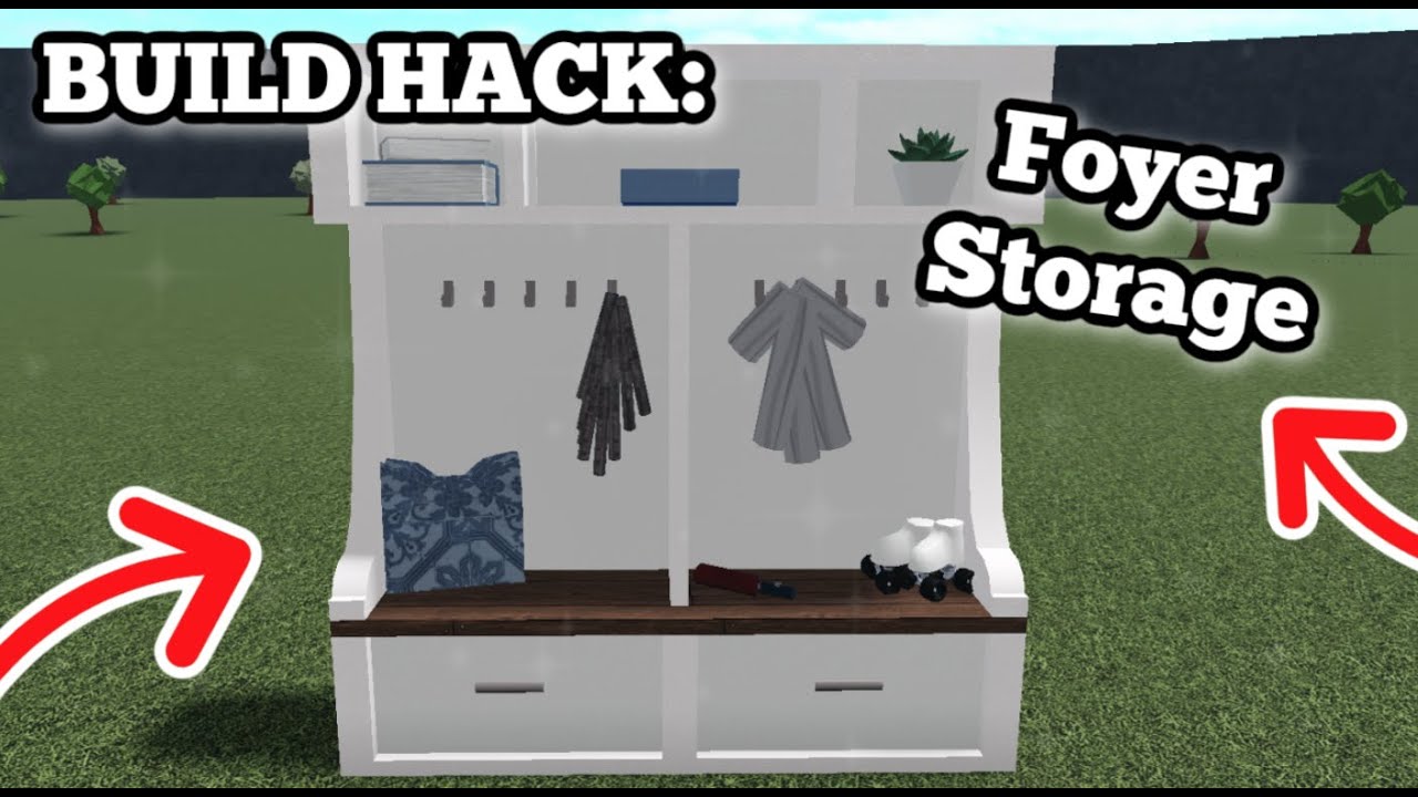Foyer Storage BUILD HACK | BLOXBURG ROBLOX | ROBUILDS
