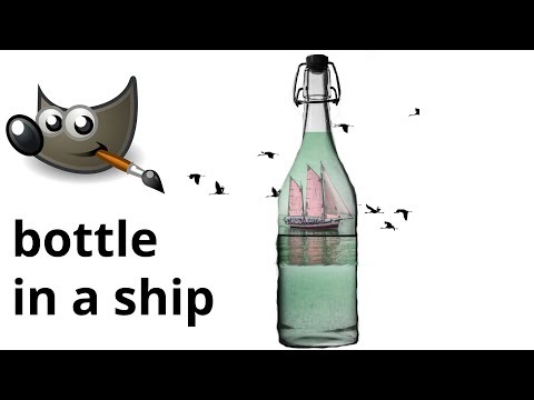 Gimp Tutorial : ship in bottle