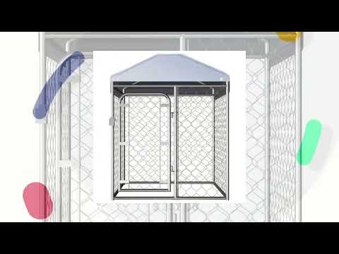 vidaXL Outdoor Dog Kennel with Roof 39.4"x39.4"x49.2"