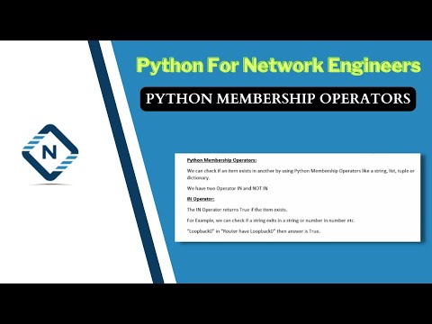 Python For Network Engineer Python Membership Operators Video 13