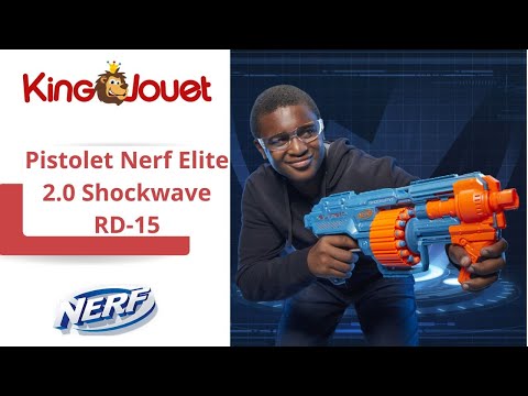 HASBRO Pistolet Elite 2.0 Shockwave RD-15 Nerf pas cher 