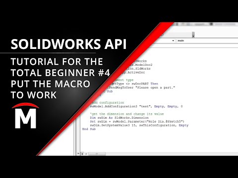 SOLIDWORKS API for the Total Beginner – 4/6 Put the Macro to Work