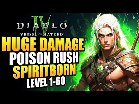 Diablo 4 Best Spiritborn Leveling Build for Season 9 - Poison RUSH Is Broken
