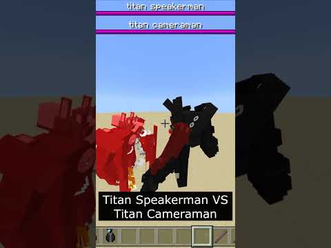 Titan Speakerman vs Titan Cameraman in Minecraft Mob Battle #shorts  #minecraftshorts #minecraft