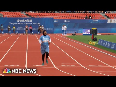 Watch: Somali sprinter runs 100m race in about 21 seconds