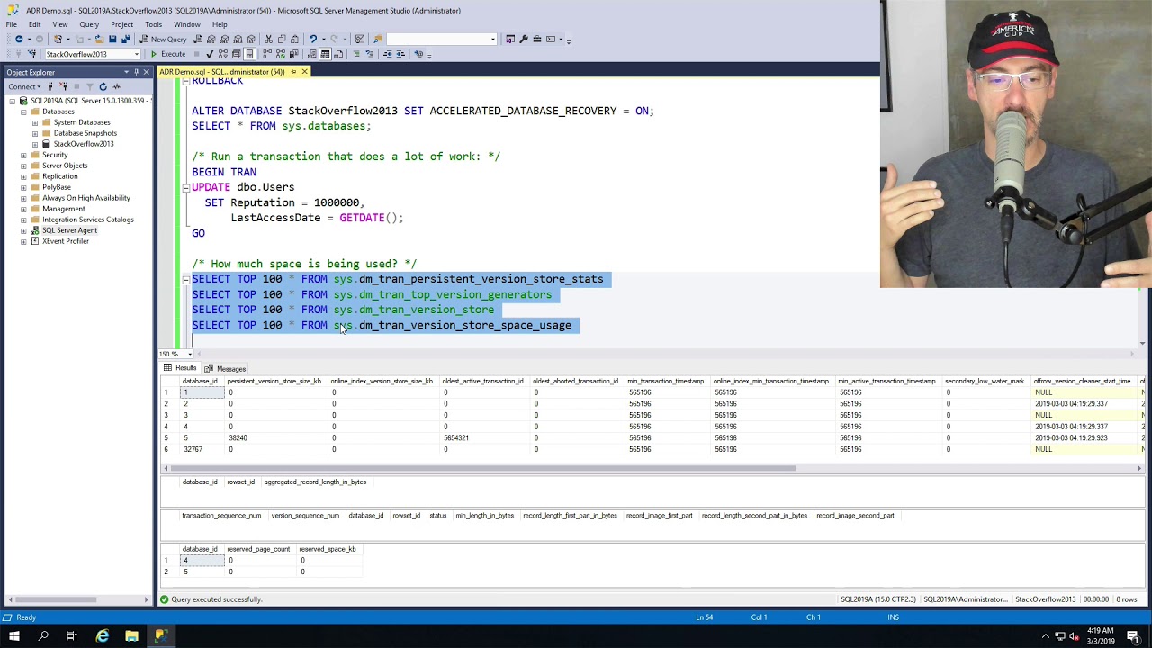 SQL Server 2019's new Accelerated Database Recovery