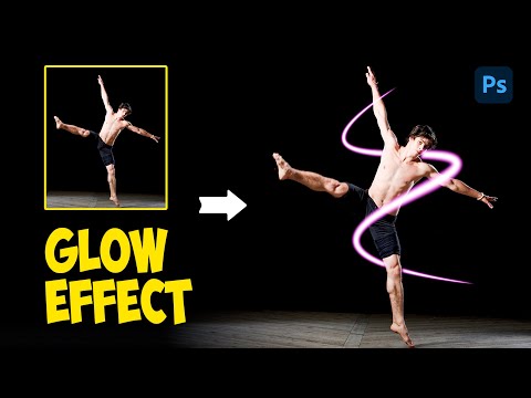 Neon Glow Line Effect in photoshop ( EASY )
