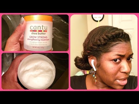 Part of a video titled Cantu Grow Strong Strengthening Treatment Review - YouTube
