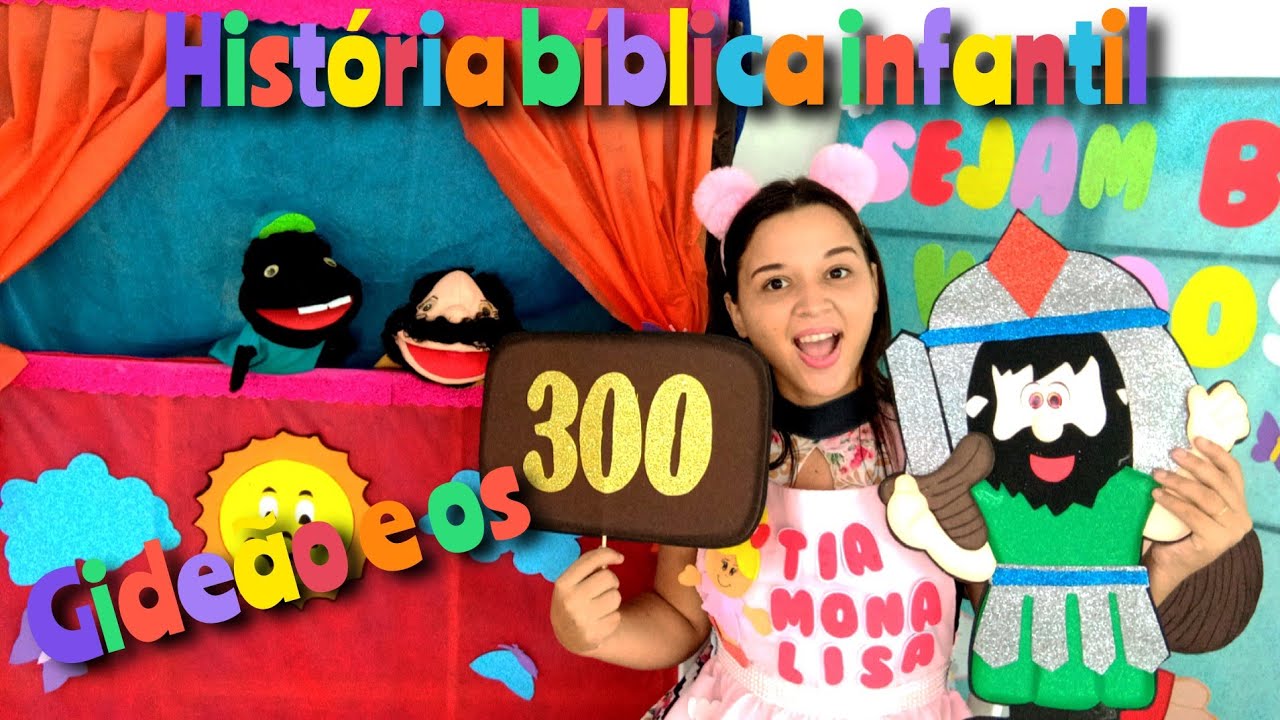 historia biblica infantil (gideão e os 300) tia mona lisa e chiquinho #ministerioinfantil#histórias