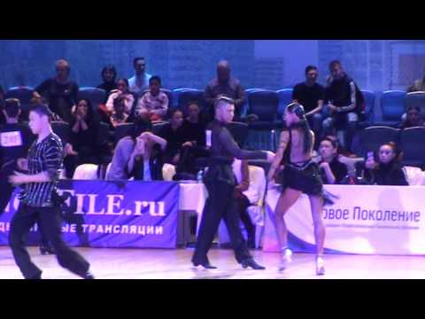 WDSF Open Latin 1/16 samba Sergey Erushov - Victoria Esatia
