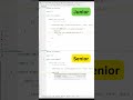 Junior Vs Senior Backend Developer Beginner Vs Pro Programming Java Interview Coding Backend