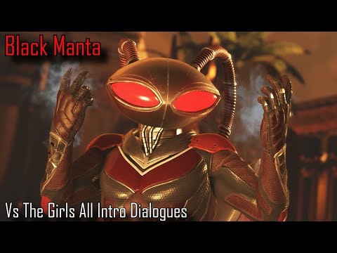 Black Manta vs The Girls All Intro Dialogues