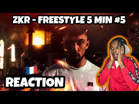 AMERICAN REACTS TO FRENCH RAP! [ENGLISH LYRICS] ZKR - Freestyle 5min #5 @zkrmusik