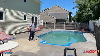 Watch video: Pool Deck Repair Using DecoShield