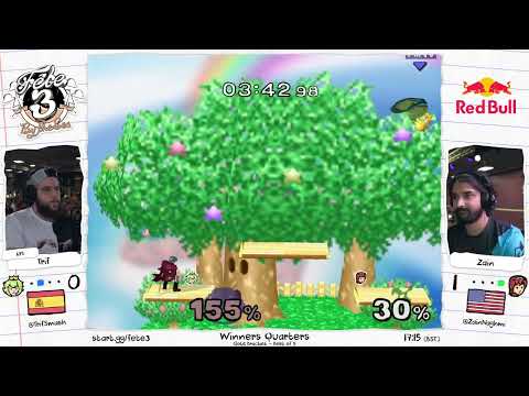 Trif (Peach) vs Zain (Marth) - Melee Singles Top 8 Qualifiers Winners Quarters - Fête 3: B