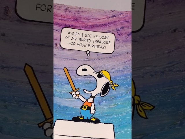 Vídeo relacionado con Hallmark Tarjeta de cumpleaños musical, 3D iluminada y emergente, Snoopy y Woodstock, cómics de cacahuetes, rojo