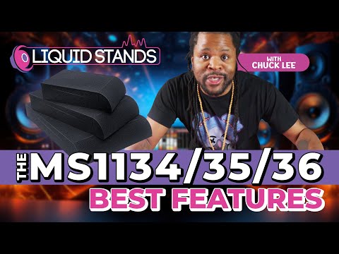 Liquid Stands Studio Monitor Sound Isolation Pads for Speakers - 5" High-Density Speaker Foam Pads - Angled Speaker Riser (Medium) image 6