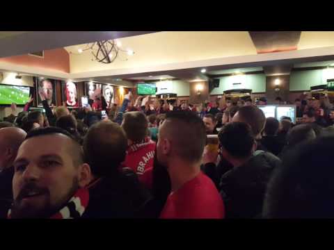 2017-02-16 Manchester UNITED Fans before Saint-Etienne match in Bishop Blize 2