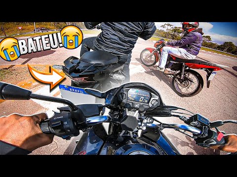 ROLÊ NA QUEBRADA DE TITAN 160 QUASE DEU RUIM, BATERAM AS MOTOS!? 🤦‍♂️