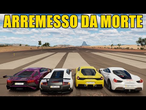 ARREMESSO DA MORTE SEM FREIO - FERRARI VS LAMBORGHINI - FORZA HORIZON 3