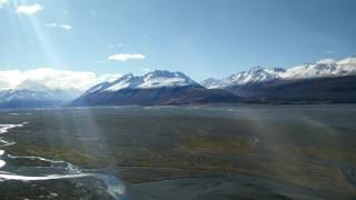 Helicopter scenic flight taking off from Glentanner
