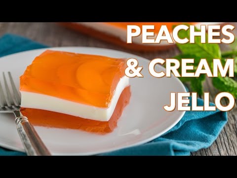 Peaches and Cream Layered Jello Recipe - Natasha's Kitchen