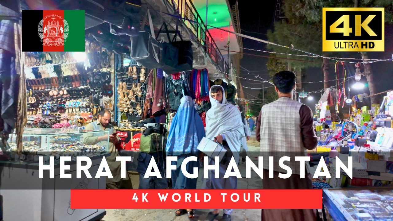 🇦🇫Afghanistan 4k walk - Herat 4K Night Walking Tour｜Oct 2025