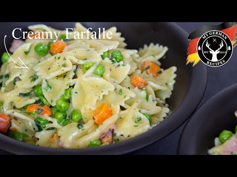 Creamy Farfalle - Quick & Easy Pasta Dish ✪ MyGerman.Recipes