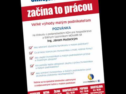 Pozvánka na stretnutie s Jánom Hudackým 23.2. 16:30 ŽILINA Nadácia POLIS, Mariánske nám. 31