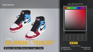 HOW TO MAKE Air Jordan 1 &quot;Fearless&quot; IN NBA 2K22! NBA 2K22 Shoe Creator