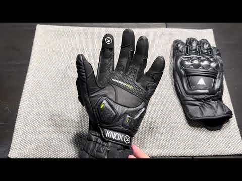Best Premium Short Cuff Motorcycle Gloves: Knox Handroid Pod MK5 vs. Dainese 4-Stroke 2
