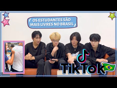 Korean band reacts to the school life of Brazilian TikTokers (with 2Z)