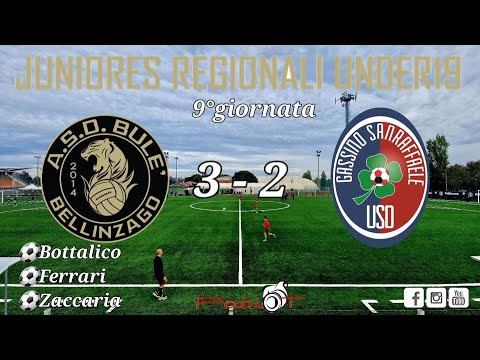 Juniores 9°giornata Bulè Bellinzago Vs Gassino SanRaffaele 3-2