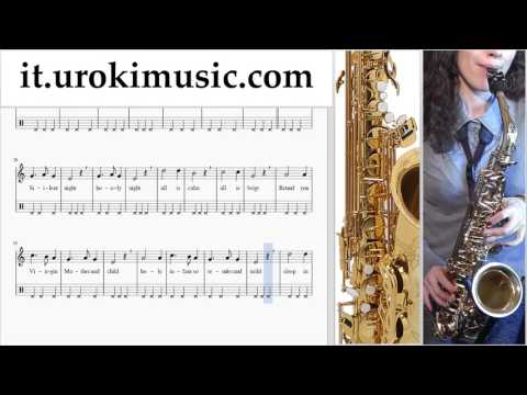 Corso di Sassofono Contralto Silent Night Tablature Tab Parte#2 um-b276